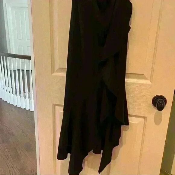 XSCAPE Black One Shoulder Ruffle Gown - Picture 4 of 10